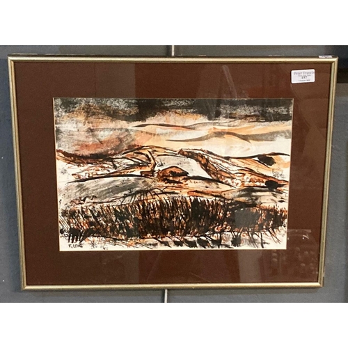 157 - Karel Lek, (Welsh,1929-2020), winter landscape, signed, watercolours. 27x40cm approx.  Framed and  g... 