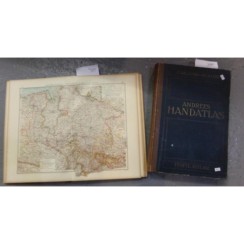 479 - Two large hardback German language atlases: 'Velhagen & Klafings Kleine Hand Atlas', 'Andrees Hand A... 