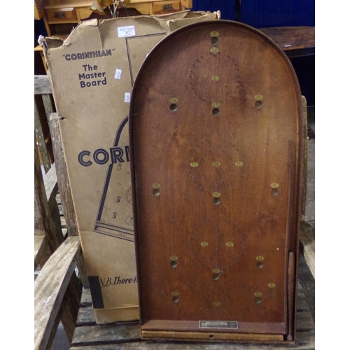 612 - Corinthian 'Bagatelle' board in original box as supplied to 'His Majesty the King HRH Prince of Wale... 