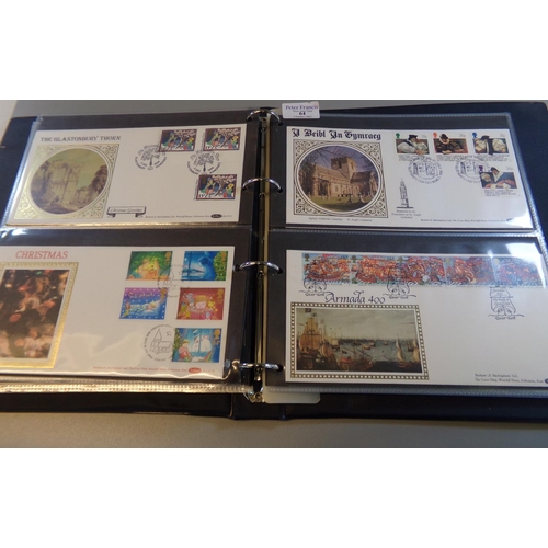 64 - Great Britain collection of Benham First Day Covers in blue album.  1979-1995 period.  (B.P. 21% + V... 