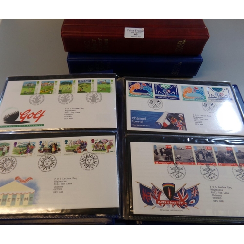 66 - Great Britain collection of stamp First Day Covers, 1984-1994 period in three Stanley Gibbons SG Maj... 