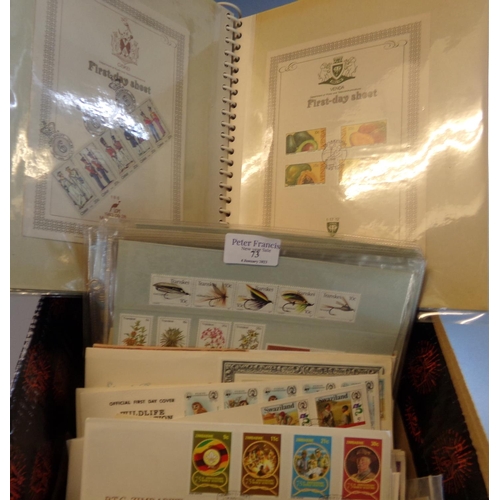 73 - South Africa Homelands collection of First Day Covers in two albums plus selection of mint stamps an... 