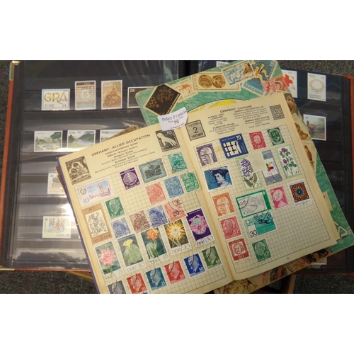 79 - All World selection of stamps in old albums, three box files and a stockbook of Ireland mint stamps.... 