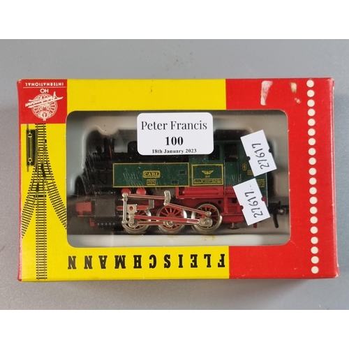 100 - 'Fleischmann HO scale 4028' locomotive marked 'Carl' in original box.  (B.P. 21% + VAT)