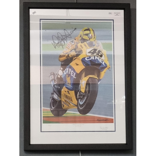 169 - After Ray Goldsbrough, 'Tribute to Valentino Rossi', Ltd. edition coloured print No. 105/195, signed... 