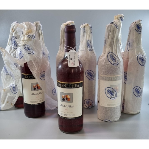 26 - Collection of nine Goyenechea Merlot Rose 2001 bottles, Argentina.  (9)  (B.P. 21% + VAT)