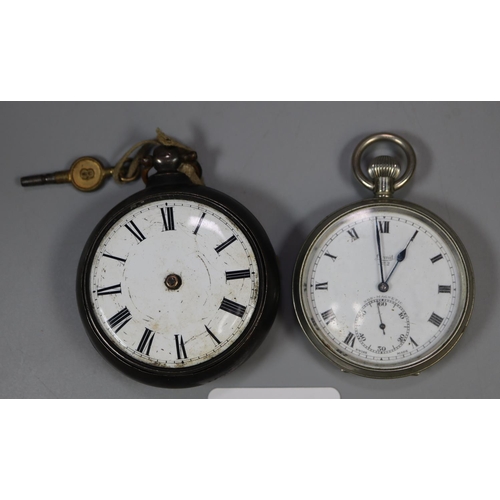 285 - Silver pair cased gentleman's pocket watch, the fussee movement marked 'George Stacey of Worksop' ha... 