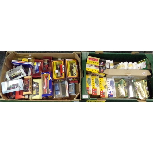 372 - Two boxes of diecast model vehicles and cars, all appearing in original boxes, to include: Vanguards... 