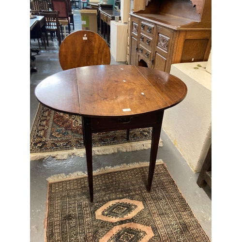 530 - 19th century mahogany Pembroke table on square tapering legs.  (B.P. 21% + VAT)