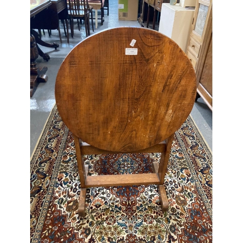 535 - Art Deco design oak folding circular occasional table.  (B.P. 21% + VAT)