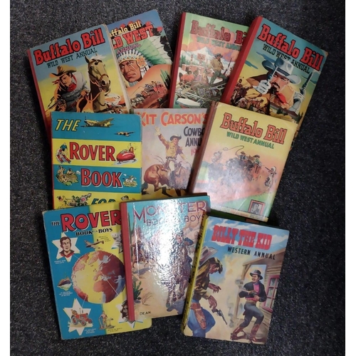 389 - Box of vintage (mostly 1950's) annuals to include: 'The Rover Book', 'Monster book for boys', 'Billy... 