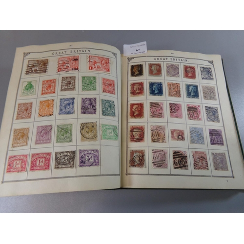 67 - All World collection of stamps in green Lincoln album, 100s of stamps, earlies to 1920's, including ... 