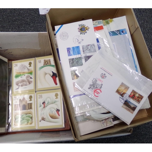 78 - Great Britain collection of mostly used Post Office Cards in three Royal Mail albums plus box with a... 