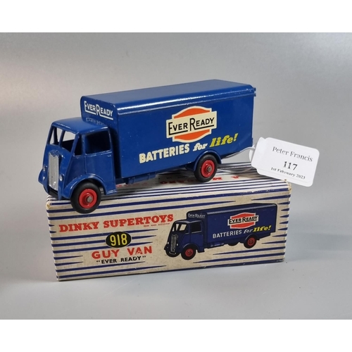 117 - Dinky Supertoys 918 Guy van 'Ever Ready', in original box. 
(B.P. 21% + VAT)