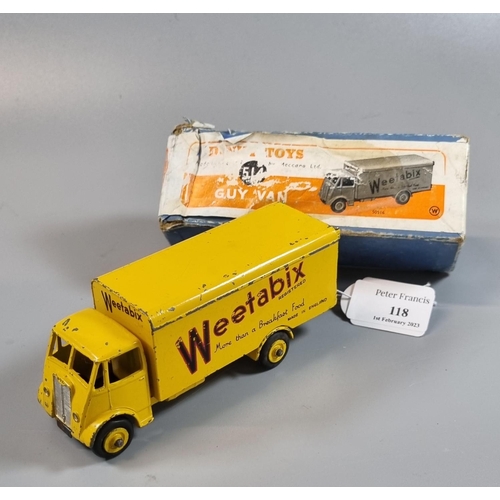 118 - Dinky toys 514 Guy van 'Weetabix' in original box. 
(B.P. 21% + VAT)