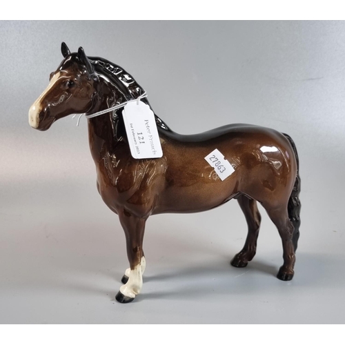 121 - Beswick Welsh Cob stallion with brown gloss finish, model 1793. 
(B.P. 21% + VAT)