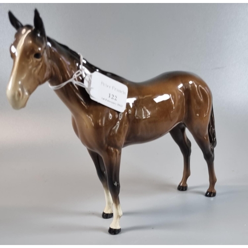 122 - Beswick racehorse, brown gloss finish.
(B.P. 21% + VAT)