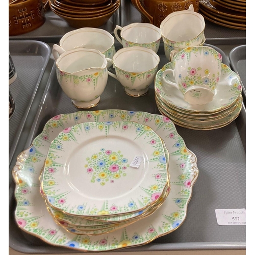 531 - 19 piece Royal Albert 'Lynton' teaset. 
(B.P. 21% + VAT)