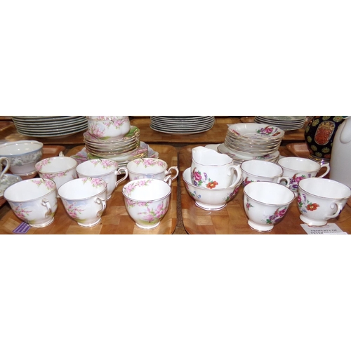 439 - Two trays of china: tray of Royal Albert ‘Blossomtime’  tea ware: six cups and saucers, six square t... 