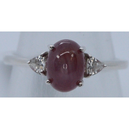 274 - Silver single stone dress ring. 
(B.P. 21% + VAT)