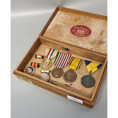 340 - Military and other medals: German Democratic Republic Medal of Merit, Health Service Award, Luxembur... 