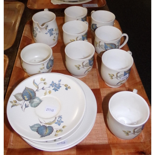 362 - Three trays of Sylvac tea and coffee ware: thirteen cups and twelve saucers, ten tea plates, sandwic... 