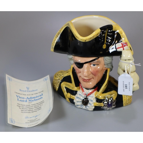 185 - Royal Doulton Character Jug of the Year 'Vice-Admiral Lord Nelson' D6932 with COA and original box. ... 