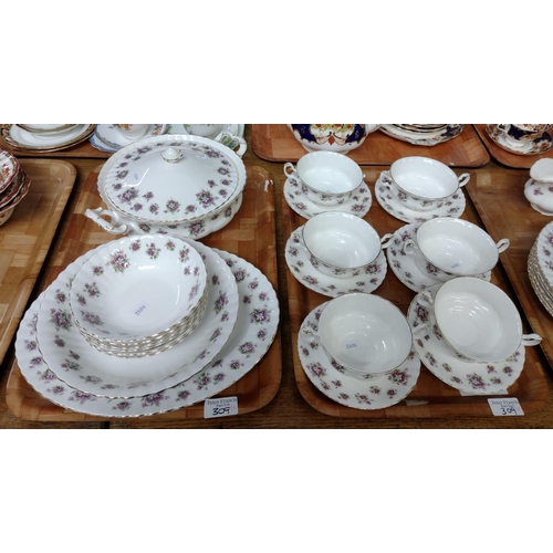 309 - Four trays of Royal Albert English bone china 'Sweet Violets' design items to include: various plate... 