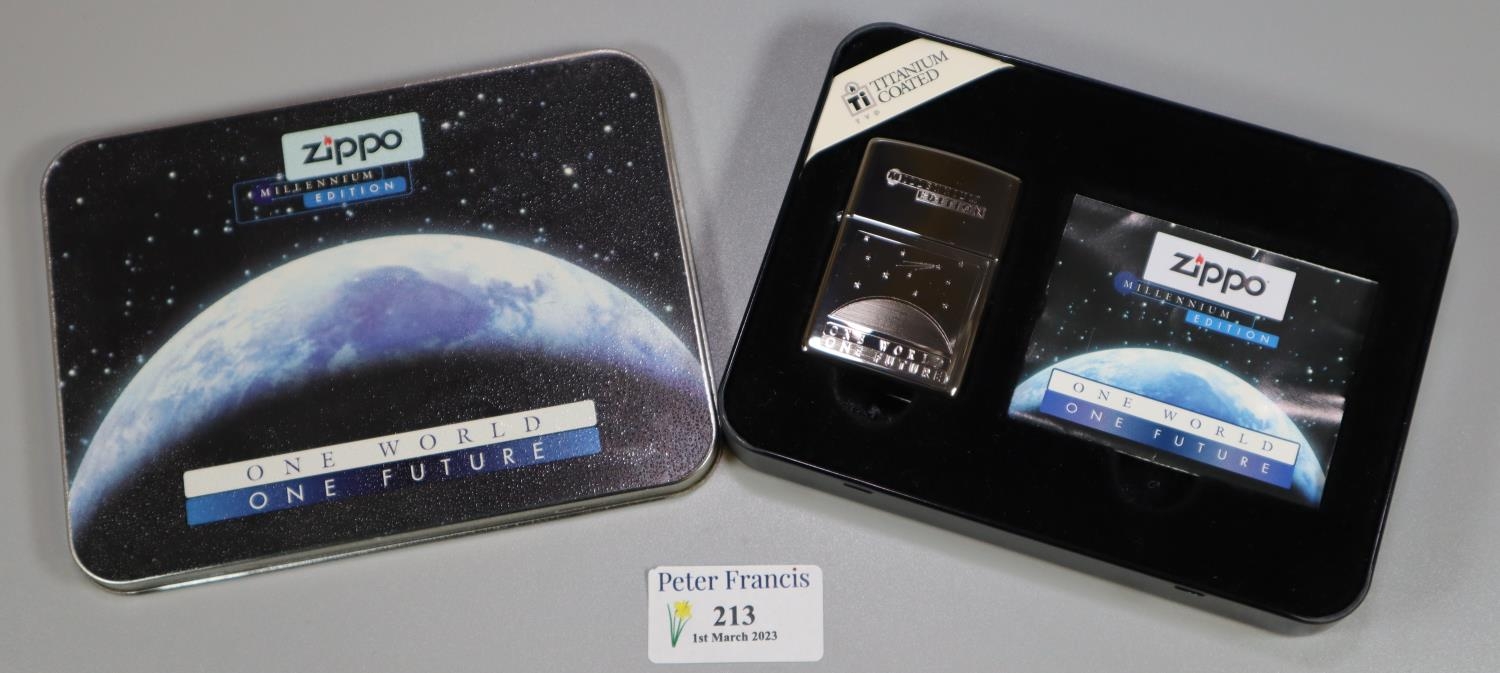 Zippo Millennium Edition titanium coated 'One World One