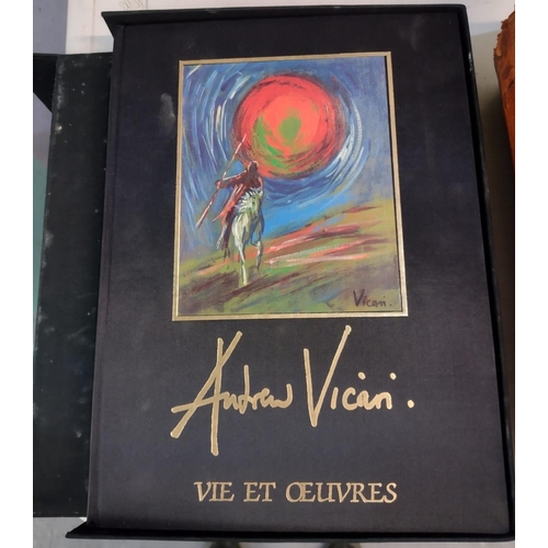 420 - 'Andrew Vicari', French language book, 'Vie et Oeuvres Par Daniel Curzi', signed by the artist Andre... 