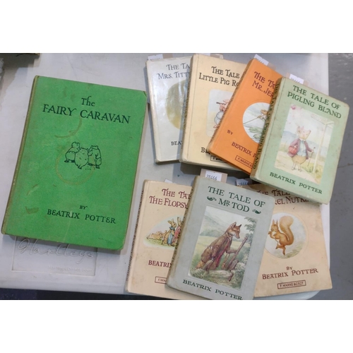 422 - Collection of Beatrix Potter books to include: 'The Fairy Caravan', 'The Tale of the Flopsy bunnies'... 