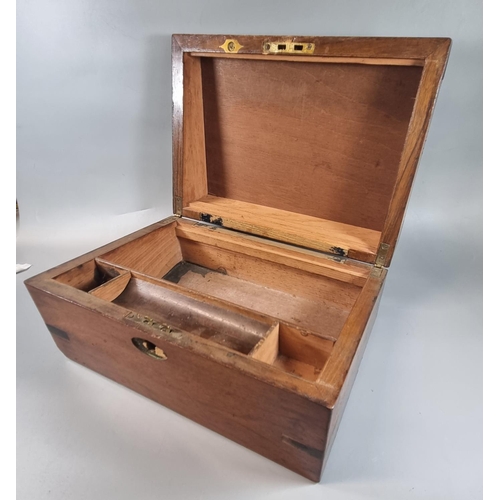 82 - Victorian walnut writing box.  (B.P. 21% + VAT)