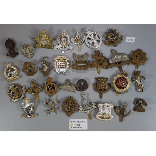 298 - Bag of assorted British Military cap badges, various.    (B.P. 21% + VAT)