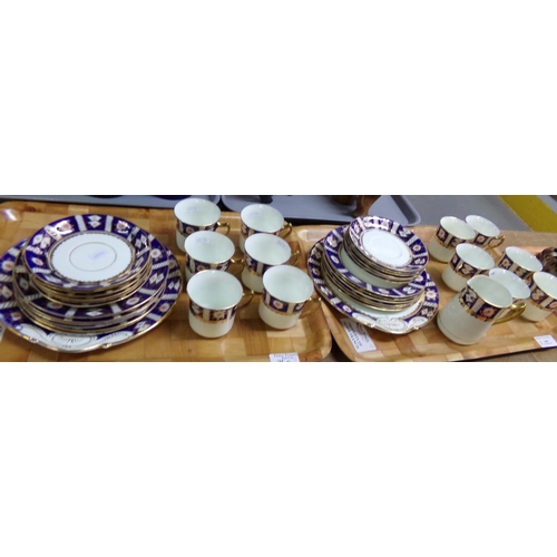 360 - Two trays of early 20th Century English bone china tea ware, Heirloom style colours, twelve place se... 