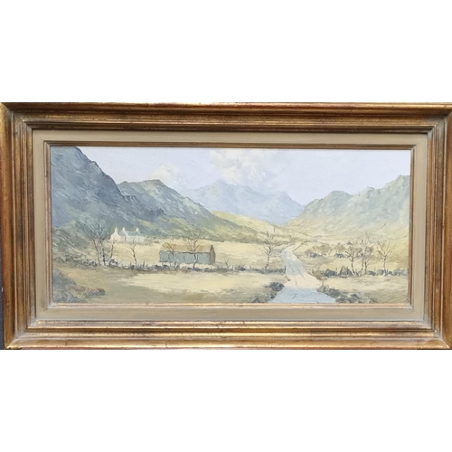 103 - Charles Wyatt Warren (Welsh 1908-1993), 'Snowdon from Dyffryn Nant Lle', signed, oils on board. 26 x... 