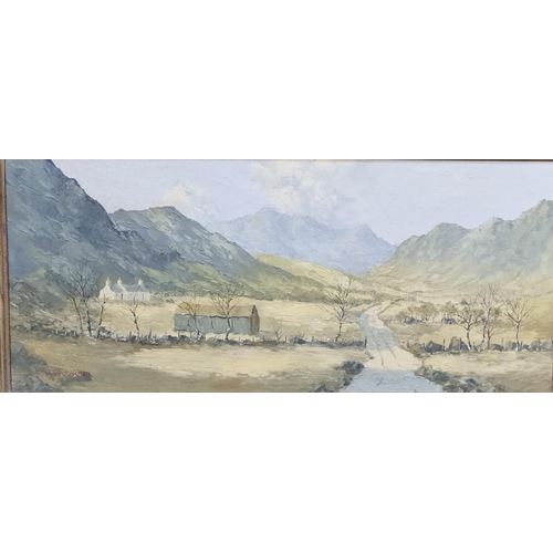 103 - Charles Wyatt Warren (Welsh 1908-1993), 'Snowdon from Dyffryn Nant Lle', signed, oils on board. 26 x... 