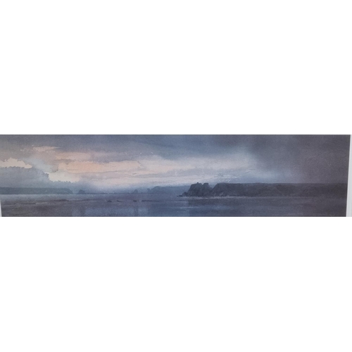 104 - After Naomi Tydeman (Contemporary Welsh), Pembokeshire coastal studies at dawn and sunset, limited e... 