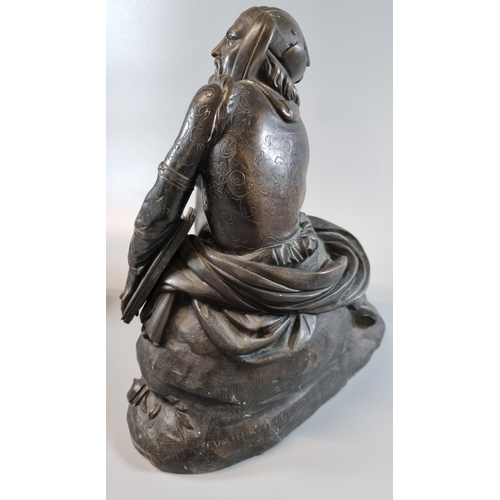 175 - 19th century French patinated bronze figure of 'Boccaccio', after Francois Theodore Devaulx (1808-18... 