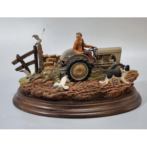 205 - Border Fine Arts sculpture JH91 'An Early Start' together with two Country Artists sculptures with C... 