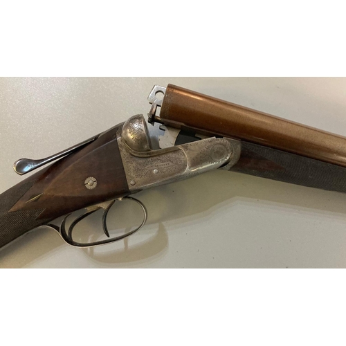 238 - W Greener twelve bore double barrelled side by side box lock shotgun, having unusual 30inch browned ... 