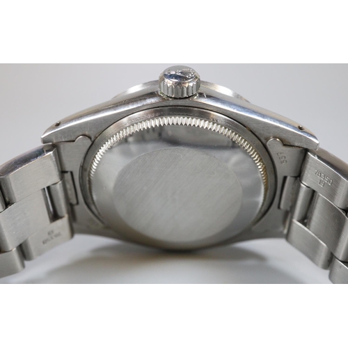 362 - Rolex Oyster Perpetual 1501stainless steel bracelet wristwatch , No. 4414662, having blue face with ... 