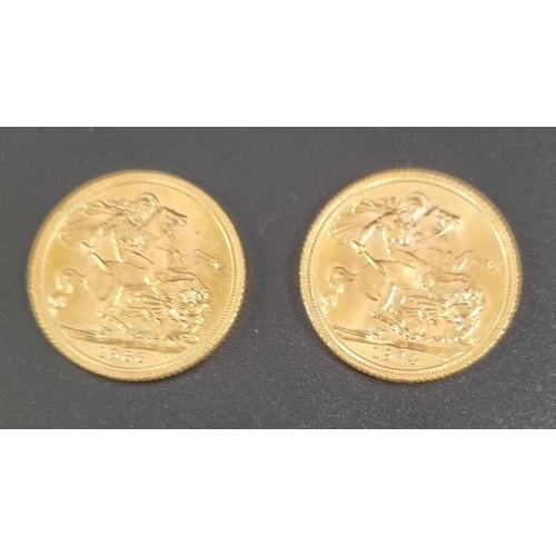 374 - Two gold full sovereigns dated 1966 and 1974 (2)  (B.P. 21% + VAT)