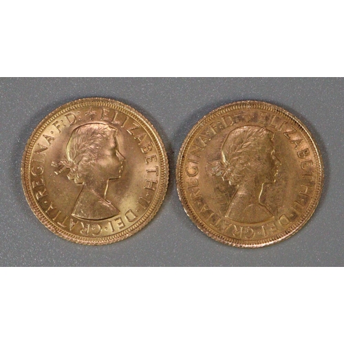 386 - Two gold full sovereigns dated 1964 and 1968.  (2)   (B.P. 21% + VAT)