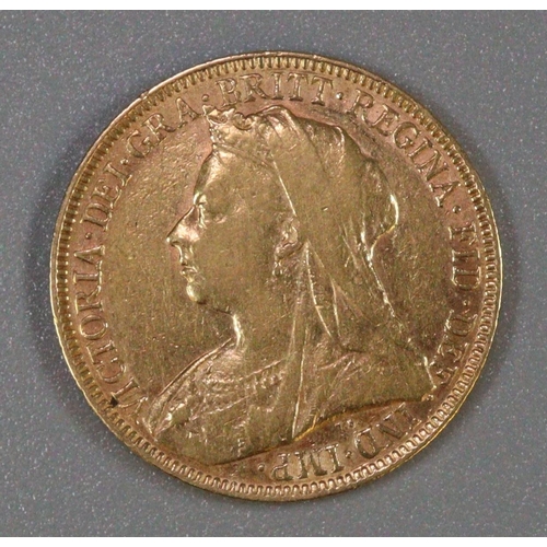 393 - Late Victorian gold full sovereign dated 1894.
(B.P. 21% + VAT)