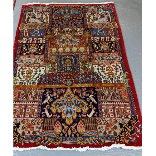 432 - Multi coloured Persian Kashmar 'under earth 'design carpet.  285x185cm approx.   (B.P. 21% + VAT)