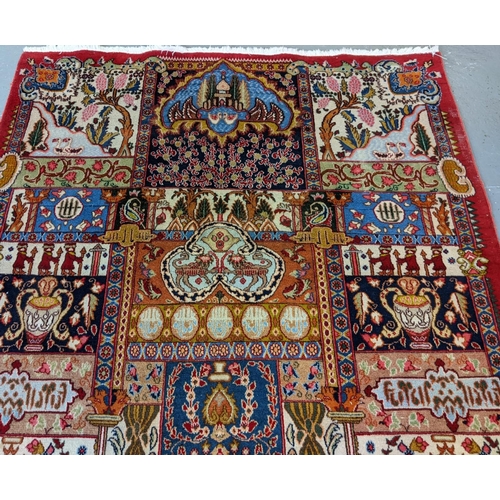 432 - Multi coloured Persian Kashmar 'under earth 'design carpet.  285x185cm approx.   (B.P. 21% + VAT)