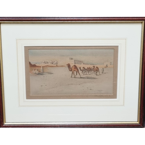 89 - Dr D Donald (British 20th Century), a collection of coloured original etchings to include: 'Kairouan... 