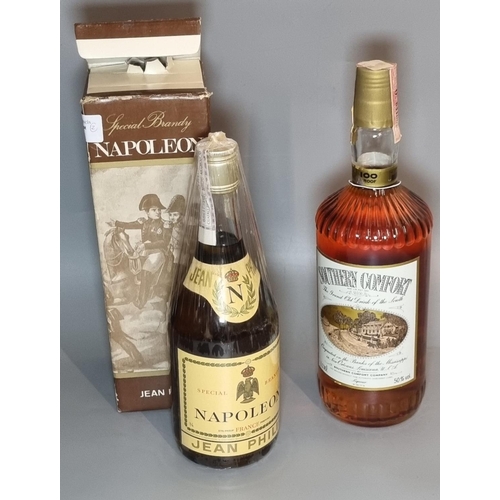 120 - Napoleon Special Brandy, Jean Philip together with a bottle of Southern Comfort 1.136 L 50% volume. ... 