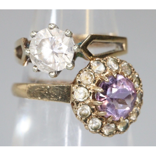 268 - Two 9ct gold dress rings. Ring size H and M.  Approx weight in total 4.8 grams.
(B.P. 21% + VAT)