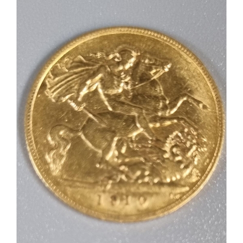 298 - Gold half sovereign dated 1910.
(B.P. 21% + VAT)